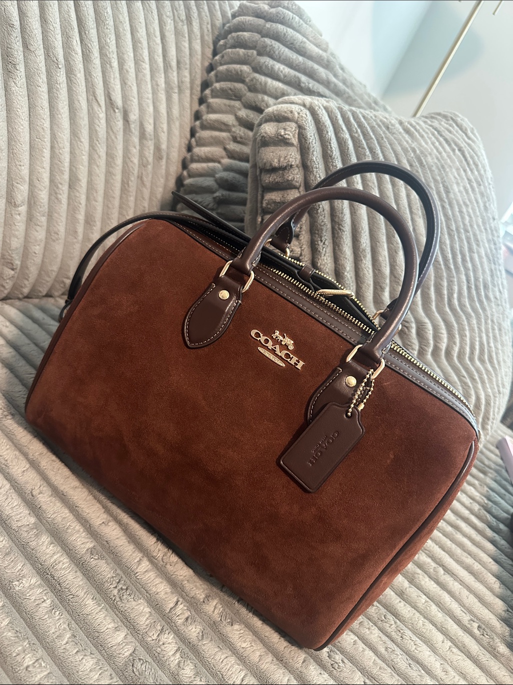 Coach Brown Suede Rowan